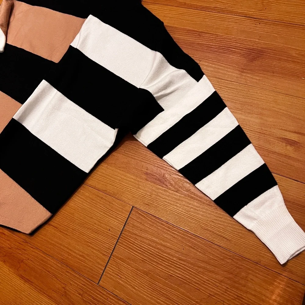 AAEDA colorblock mockneck sweater - Picture 2 of 6